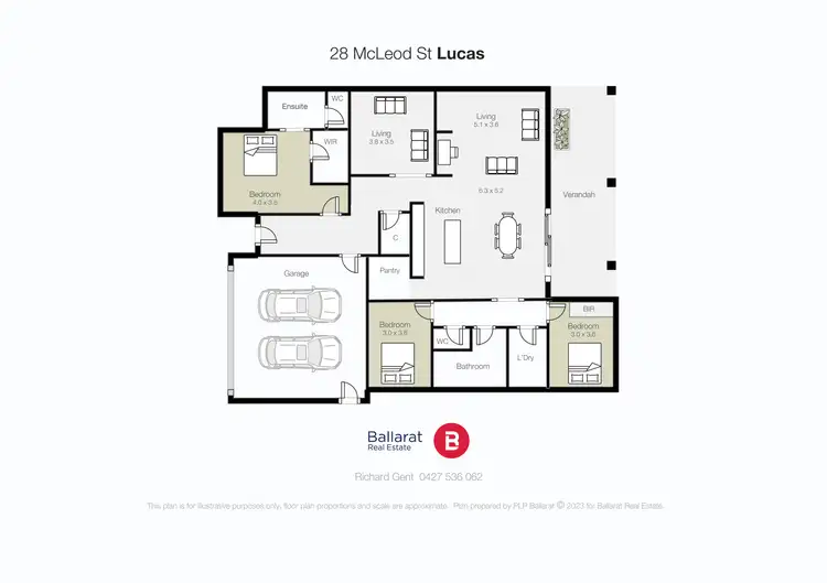 Floorplan of Homely house listing, 28 McLeod Crescent, Lucas VIC 3350