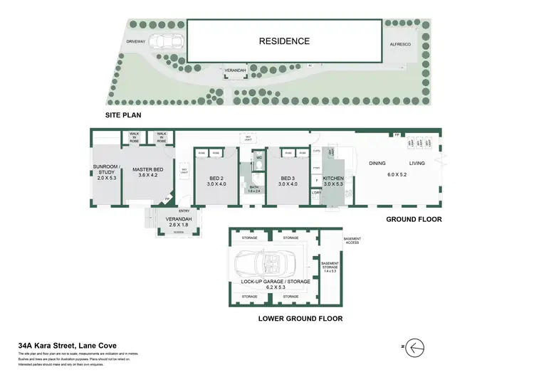 Floorplan of Homely semi-detached listing, 34a Kara Street, Lane Cove NSW 2066