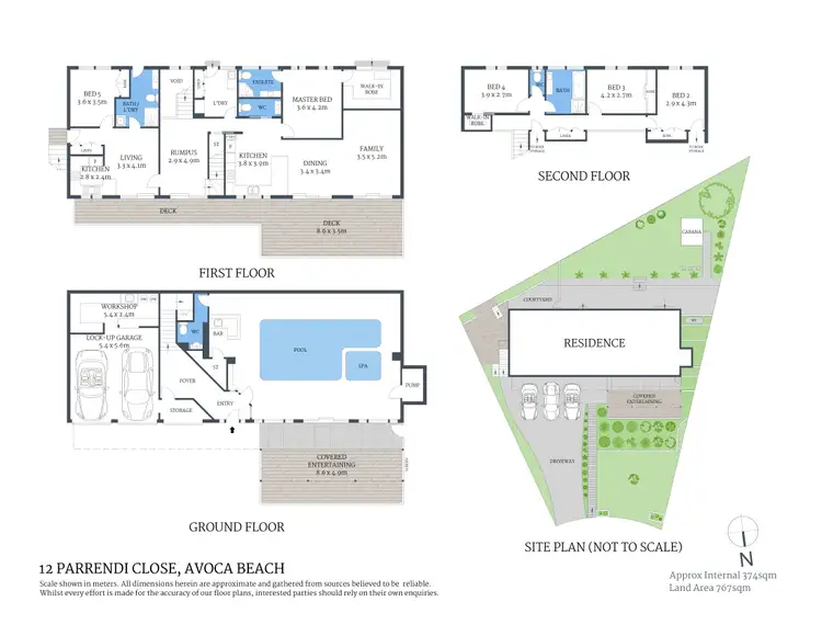 Floorplan of Homely house listing, 12 Parrendi Close, Avoca Beach NSW 2251