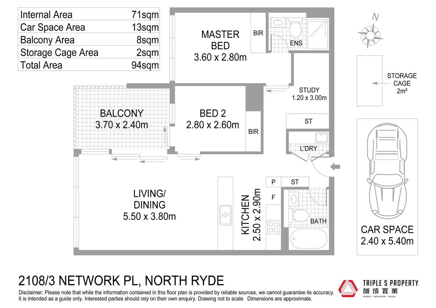 Floorplan of Homely apartment listing, 1113/3 Network Place, North Ryde NSW 2113
