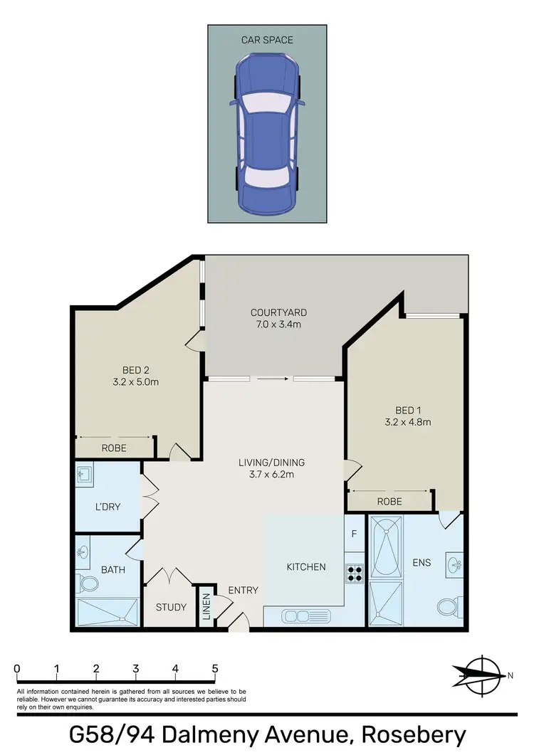 Floorplan of Homely apartment listing, 58/94 Dalmeny Avenue, Rosebery NSW 2018