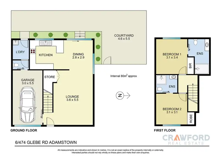 Floorplan of Homely townhouse listing, 6/474 Glebe Road, Adamstown NSW 2289