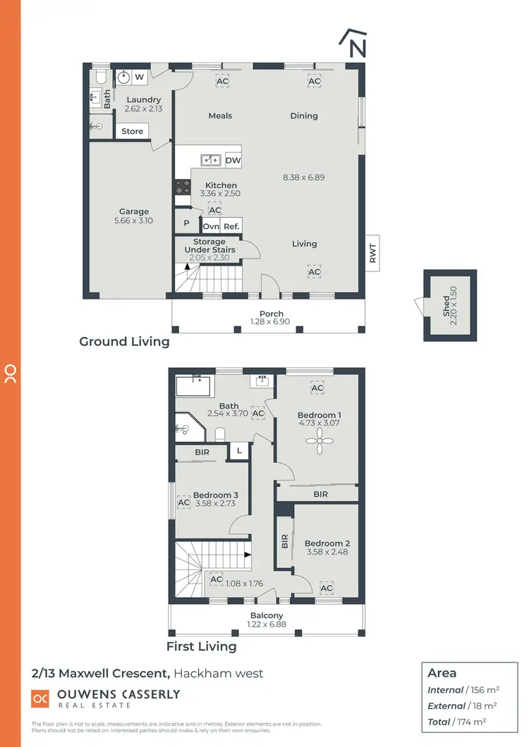Floorplan of Homely townhouse listing, 2/13 Maxwell Road, Hackham West SA 5163