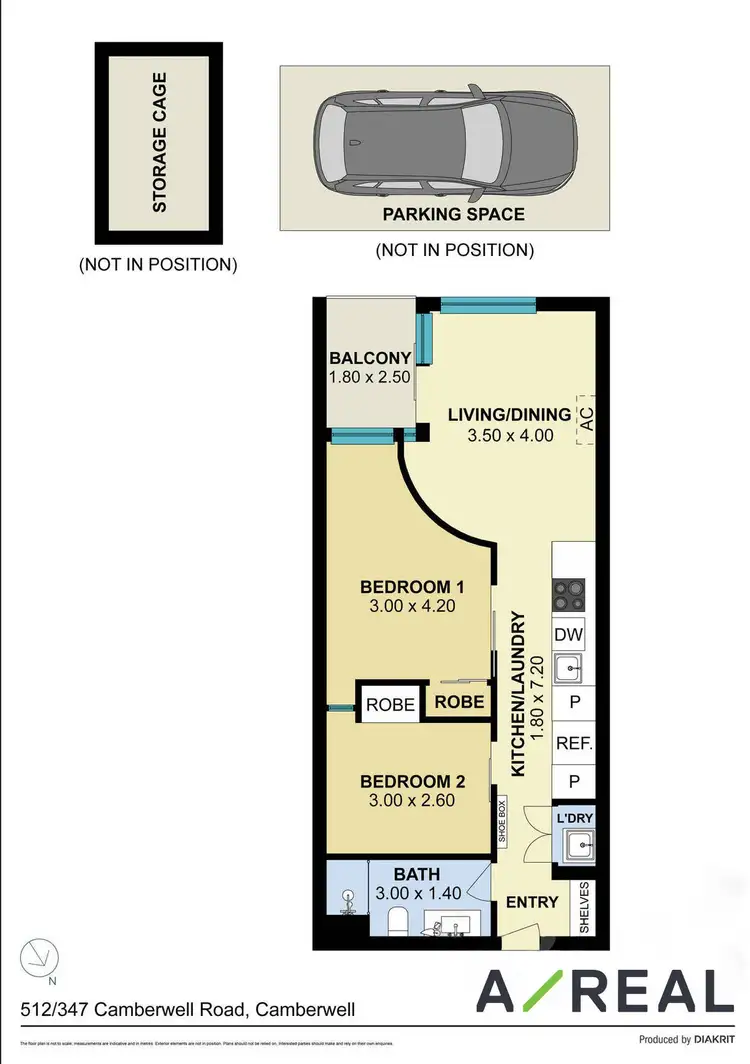 Floorplan of Homely apartment listing, 512/347 Camberwell Road, Camberwell VIC 3124