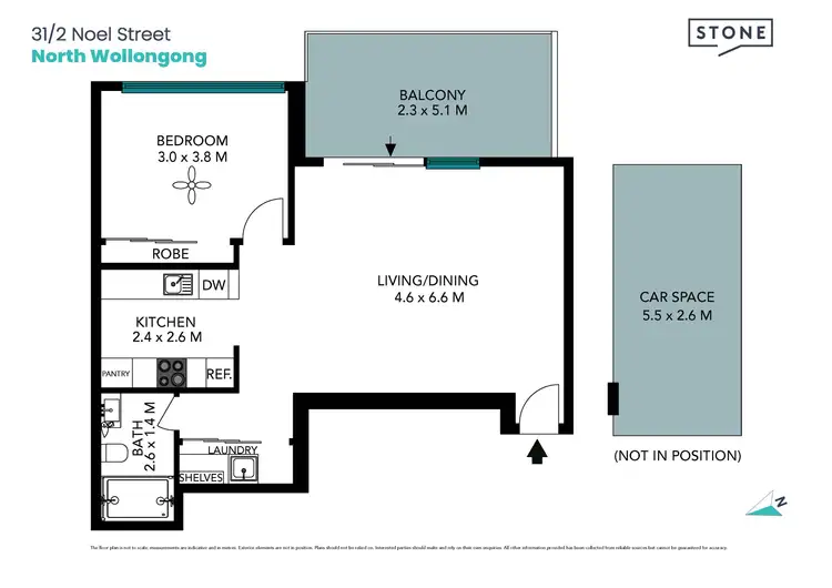Floorplan of Homely apartment listing, 31/2 Noel Street, North Wollongong NSW 2500