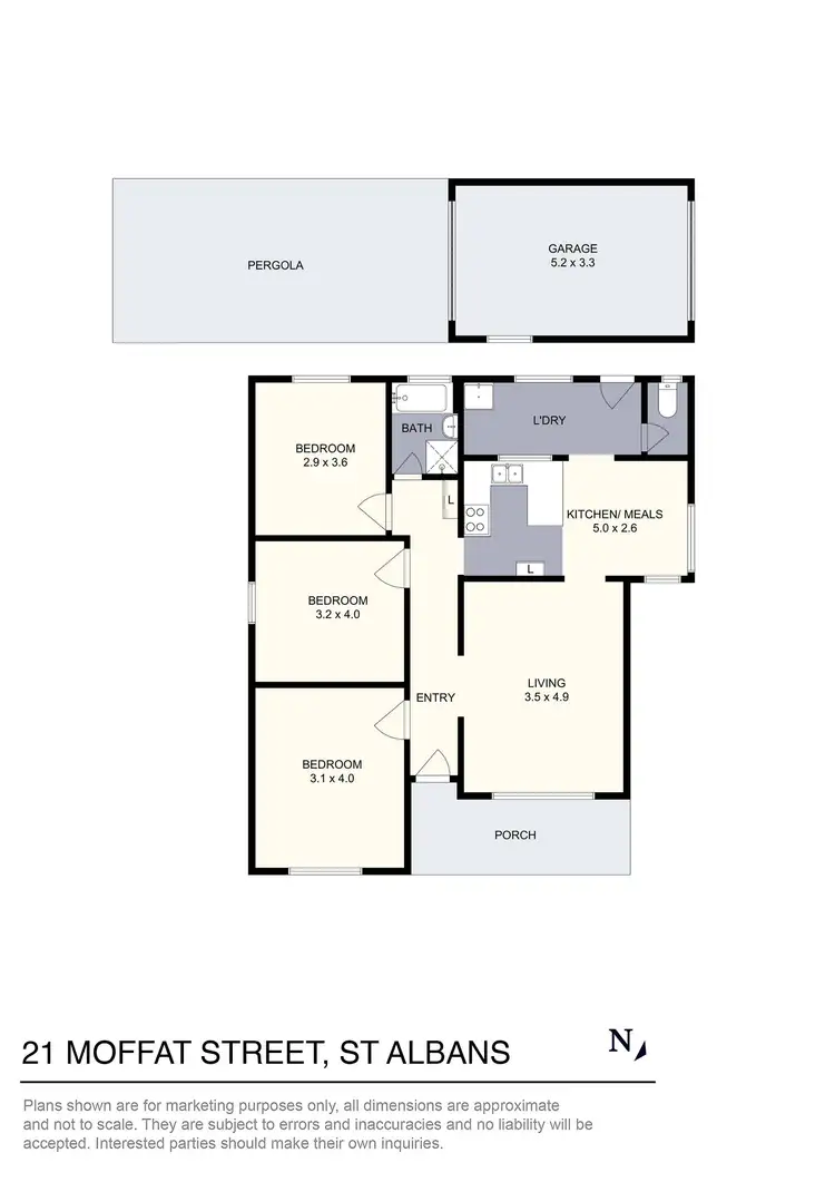 Floorplan of Homely house listing, 21 Moffat Street, St Albans VIC 3021