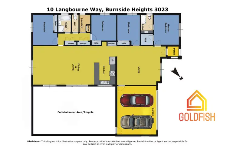 Floorplan of Homely house listing, 10 Langbourne Way, Burnside Heights VIC 3023