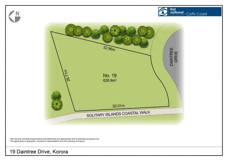 Floorplan of Homely land listing, 19 Daintree Drive, Korora NSW 2450