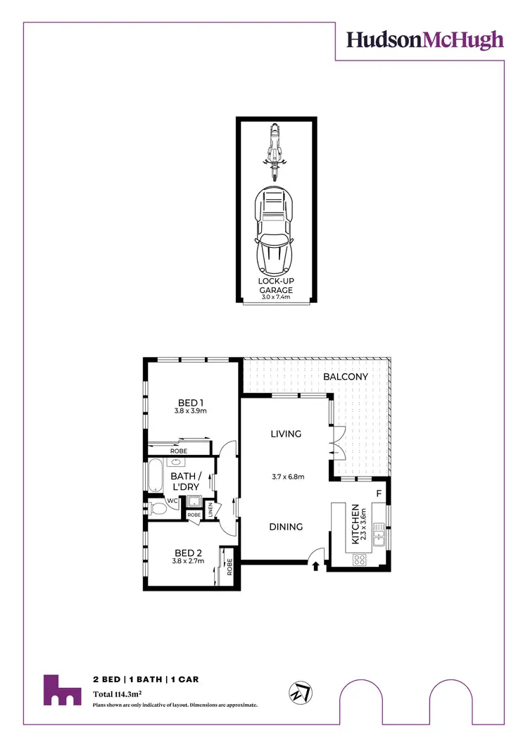 Floorplan of Homely apartment listing, 1/8 Albert Parade, Ashfield NSW 2131
