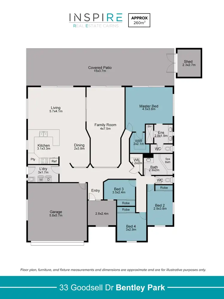 Floorplan of Homely house listing, 33 Goodsell Drive, Bentley Park QLD 4869