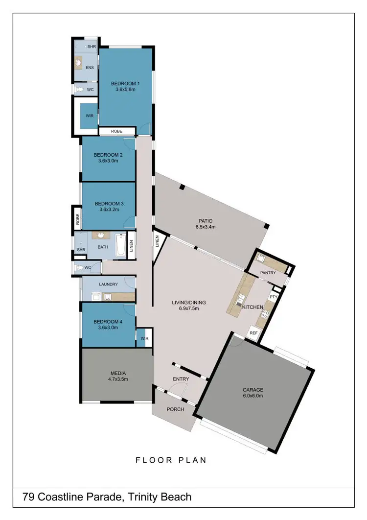 Floorplan of Homely house listing, 79 Coastline Parade, Trinity Beach QLD 4879