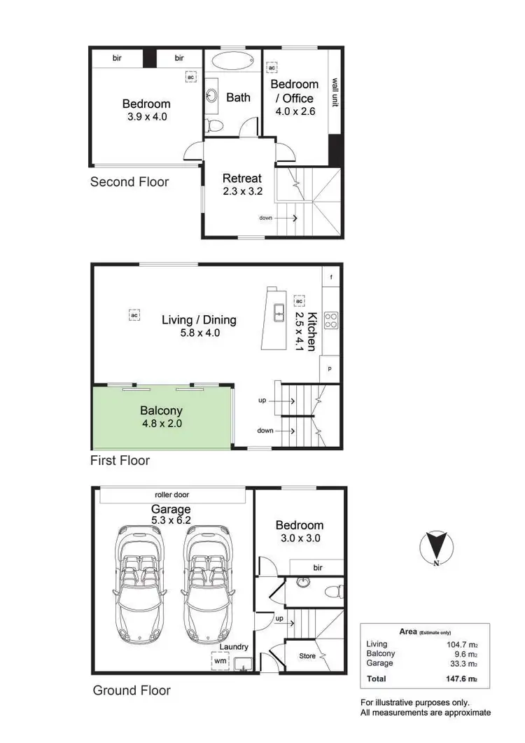Floorplan of Homely townhouse listing, 9-11 Todd Place, Adelaide SA 5000