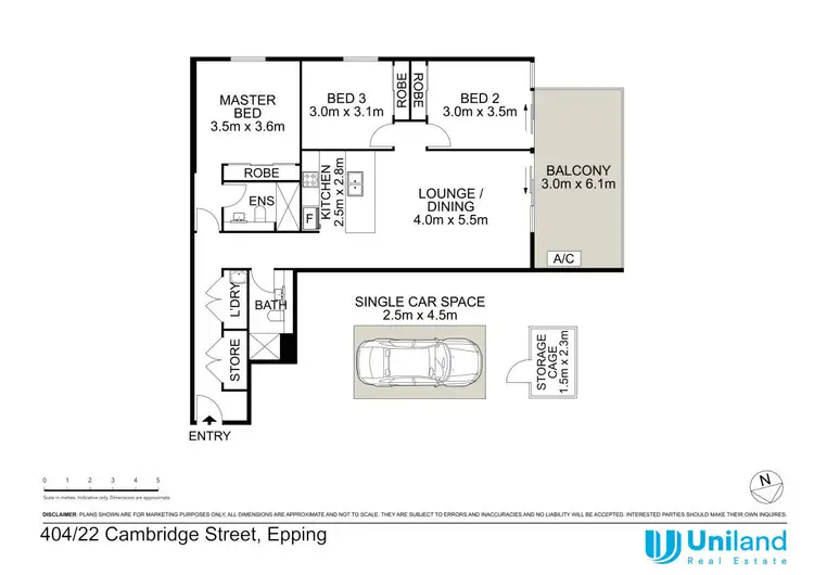Floorplan of Homely apartment listing, 404/22 Cambridge Street, Epping NSW 2121
