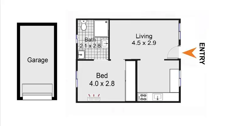 Floorplan of Homely unit listing, 28/19 Charles Street, Queanbeyan NSW 2620