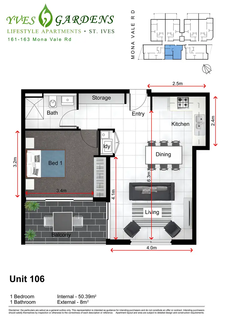 Floorplan of Homely apartment listing, 106/161-163 Mona Vale Road, St Ives NSW 2075
