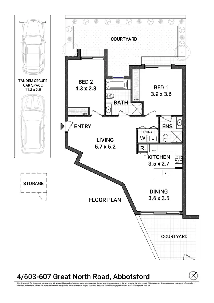 Floorplan of Homely apartment listing, 4/603-607 Great North Road, Abbotsford NSW 2046