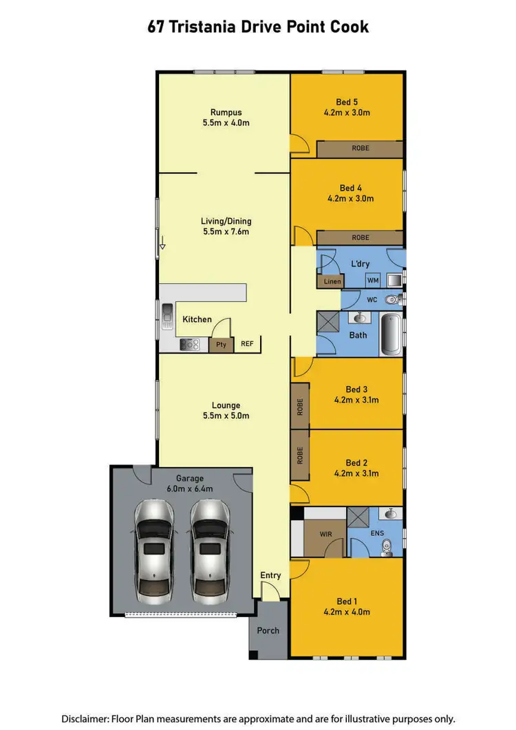 Floorplan of Homely house listing, 67 Tristania Drive, Point Cook VIC 3030