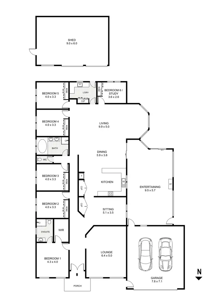 Floorplan of Homely house listing, 12 Meadows Way, Maiden Gully VIC 3551