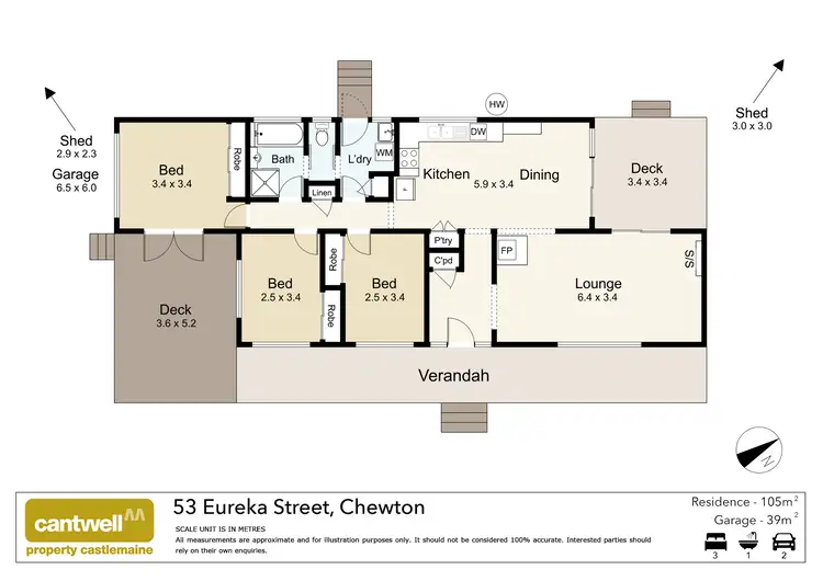 Floorplan of Homely house listing, 53 Eureka Street, Chewton VIC 3451
