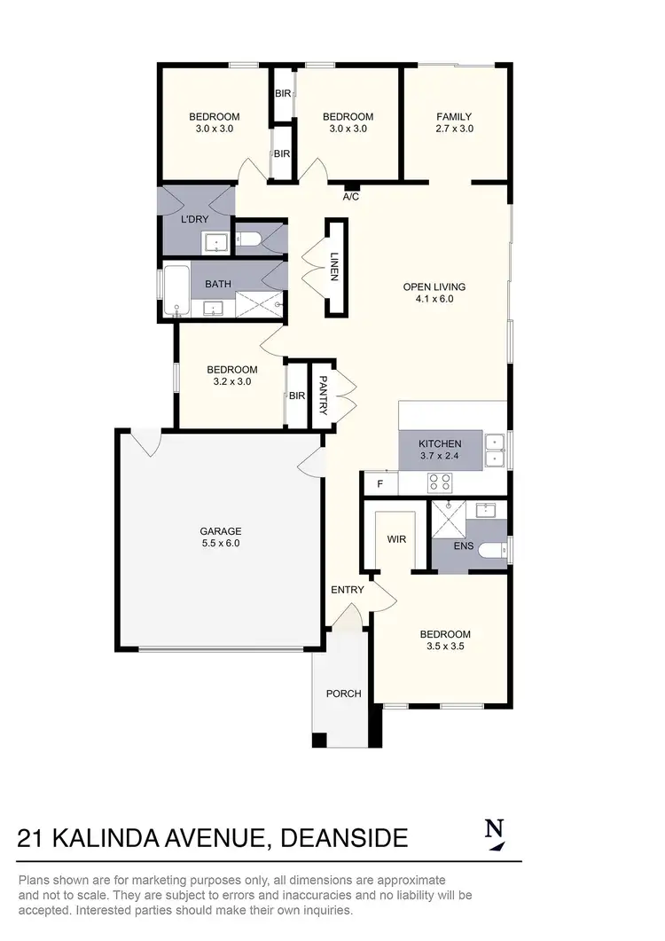 Floorplan of Homely house listing, 21 Kalinda Avenue, Deanside VIC 3336