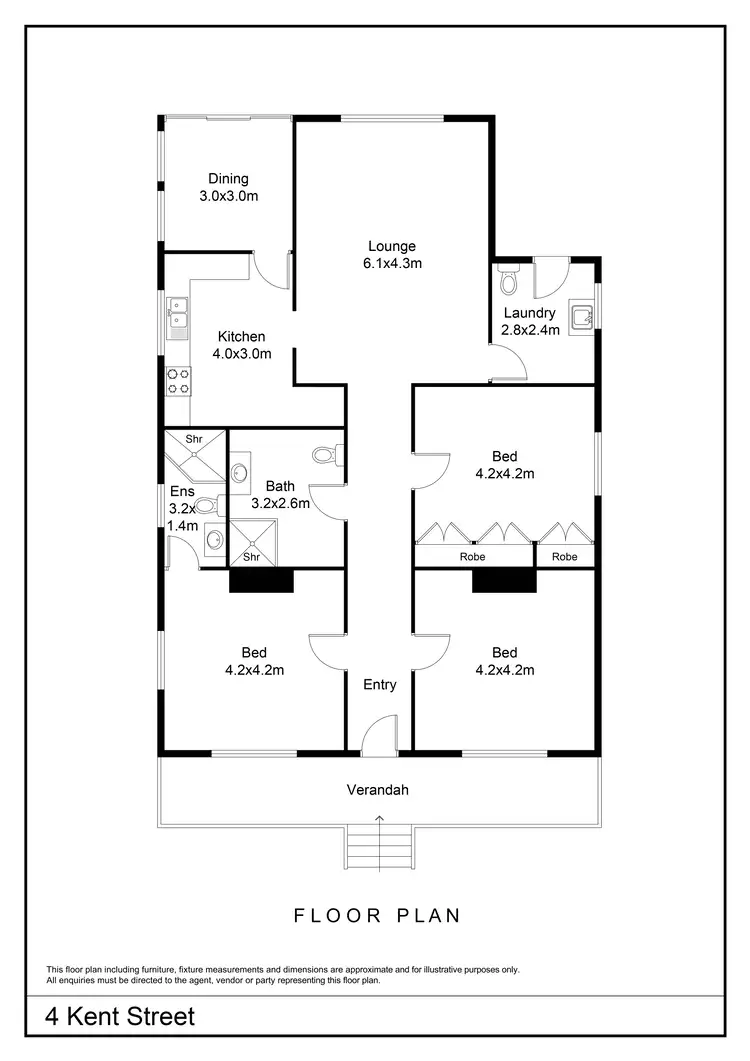 Floorplan of Homely house listing, 4 Kent Street, Goulburn NSW 2580