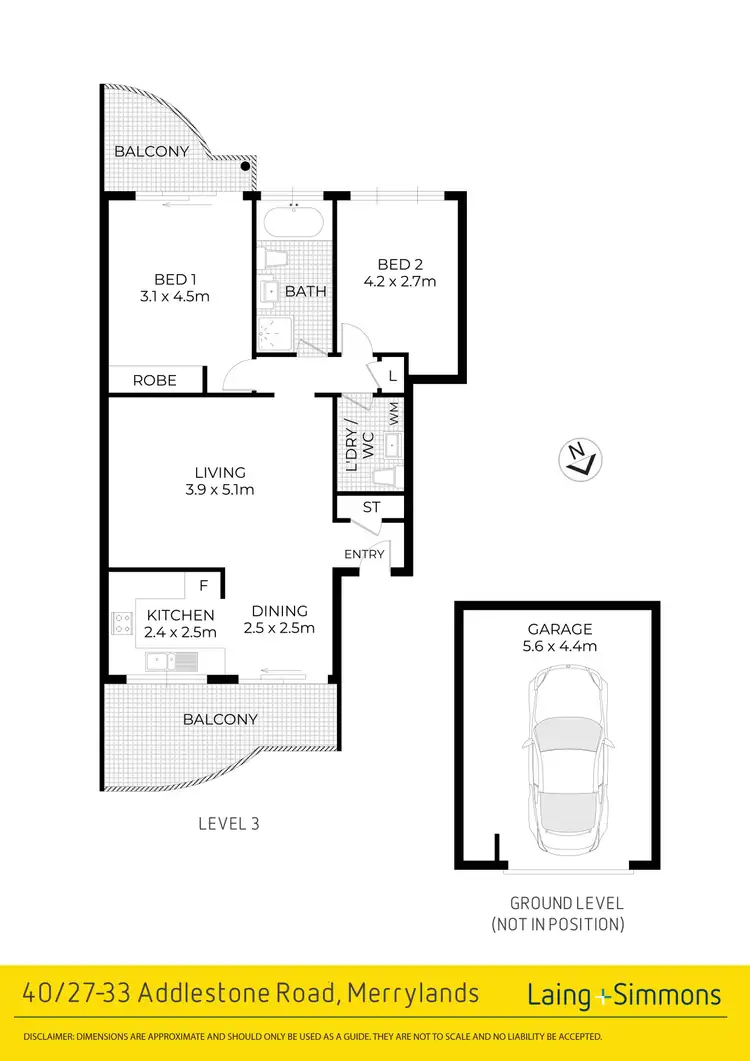 Floorplan of Homely unit listing, 40/27-33 Addlestone Road, Merrylands NSW 2160