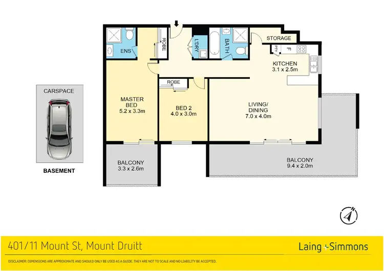 Floorplan of Homely unit listing, 401/11 Mount Street, Mount Druitt NSW 2770
