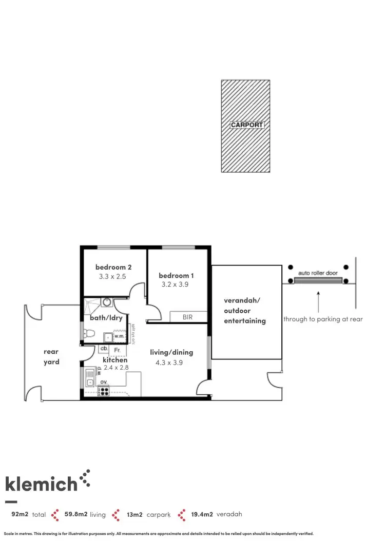 Floorplan of Homely unit listing, 3/5 Roebuck Street, Mile End SA 5031