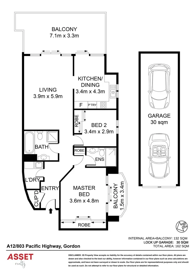 Floorplan of Homely apartment listing, 12A/803-805 Pacific Highway, Gordon NSW 2072