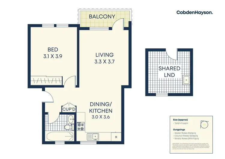 Floorplan of Homely unit listing, 4/13 Campbell Street, Balmain NSW 2041