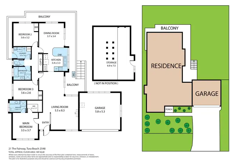 Floorplan of Homely house listing, 21 The Fairway, Tura Beach NSW 2548