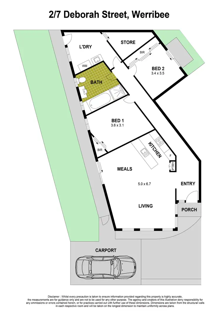 Floorplan of Homely unit listing, 2/7 Deborah Street, Werribee VIC 3030
