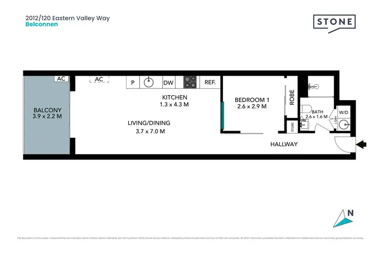 Floorplan of Homely apartment listing, 2012/120 Eastern Valley Way, Belconnen ACT 2617