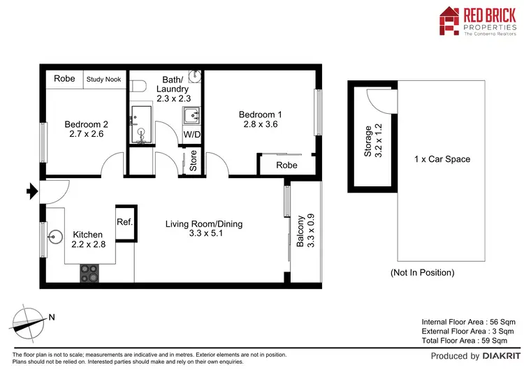 Floorplan of Homely unit listing, 21/8 Beetaloo Street, Hawker ACT 2614
