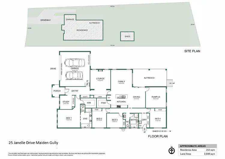 Floorplan of Homely house listing, 25 Janelle Drive, Maiden Gully VIC 3551