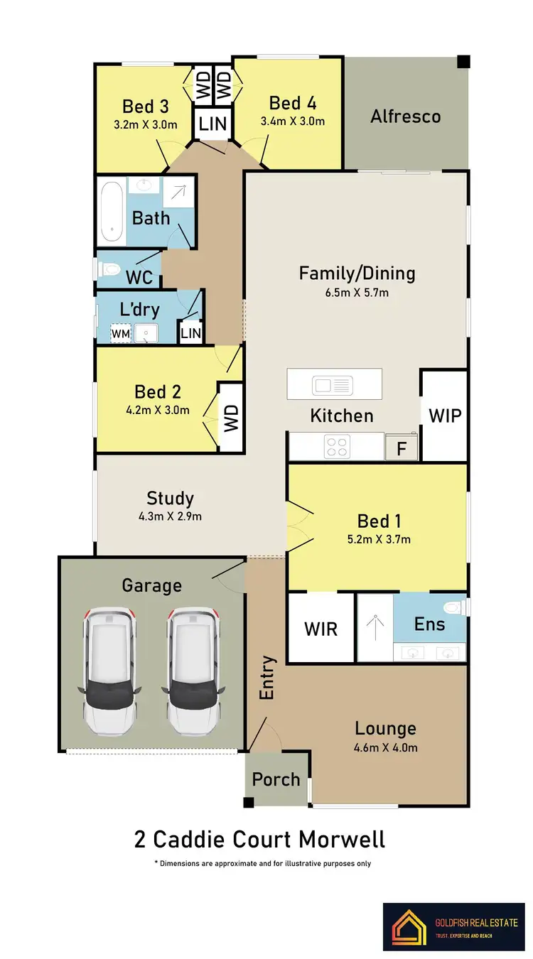 Floorplan of Homely house listing, 2 Caddie Court, Morwell VIC 3840