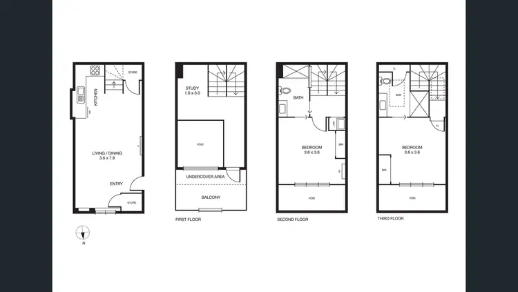 Floorplan of Homely townhouse listing, 4/2 Atkin Street, North Melbourne VIC 3051