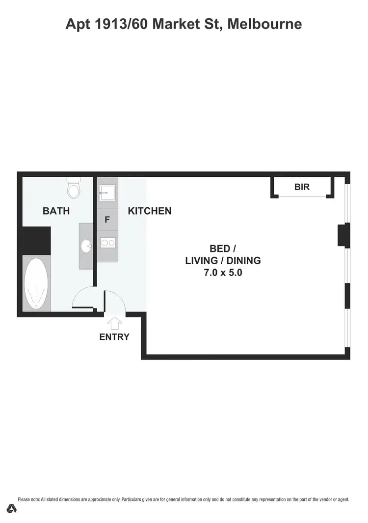 Floorplan of Homely apartment listing, 1913/60 Market Street, Melbourne VIC 3000