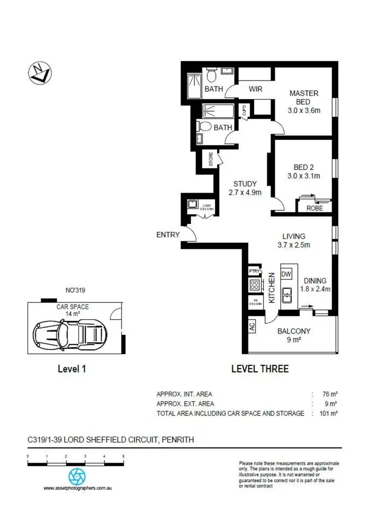Floorplan of Homely apartment listing, C319/1-39 Lord Sheffield Circuit, Penrith NSW 2750