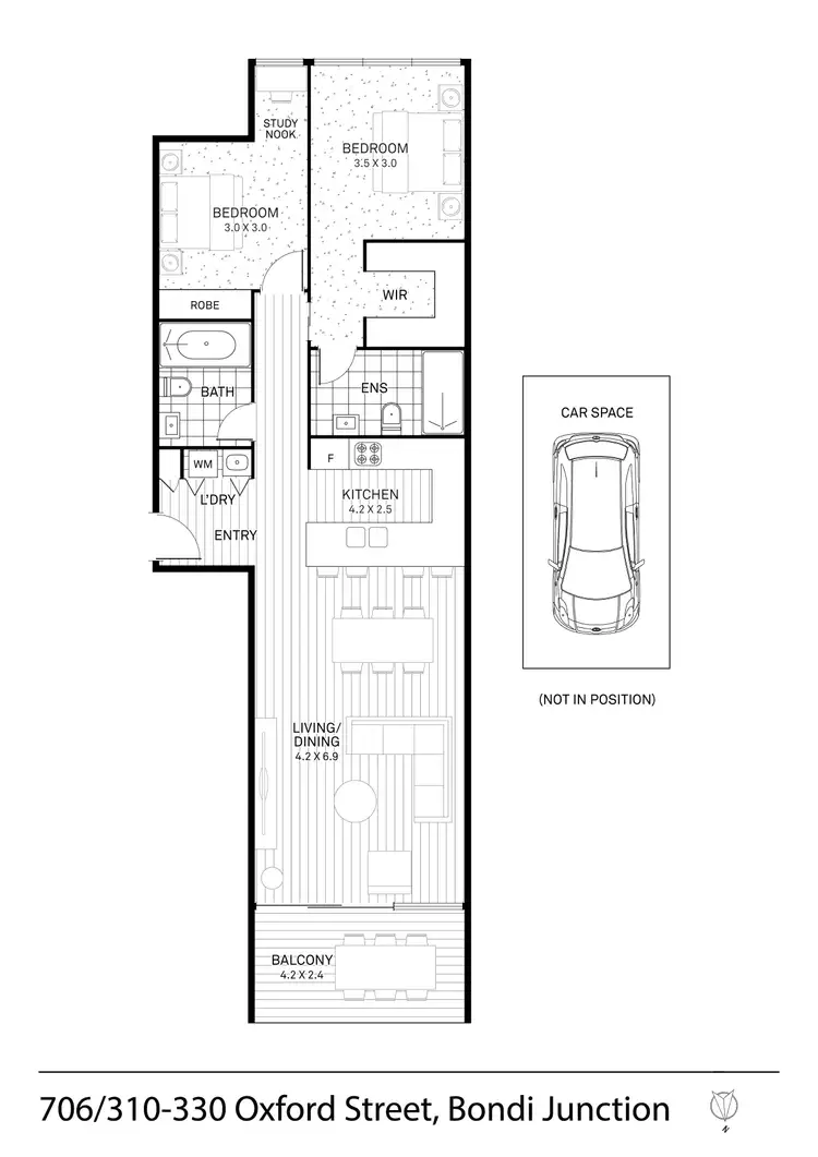 Floorplan of Homely apartment listing, E706/310-330 Oxford Street, Bondi Junction NSW 2022