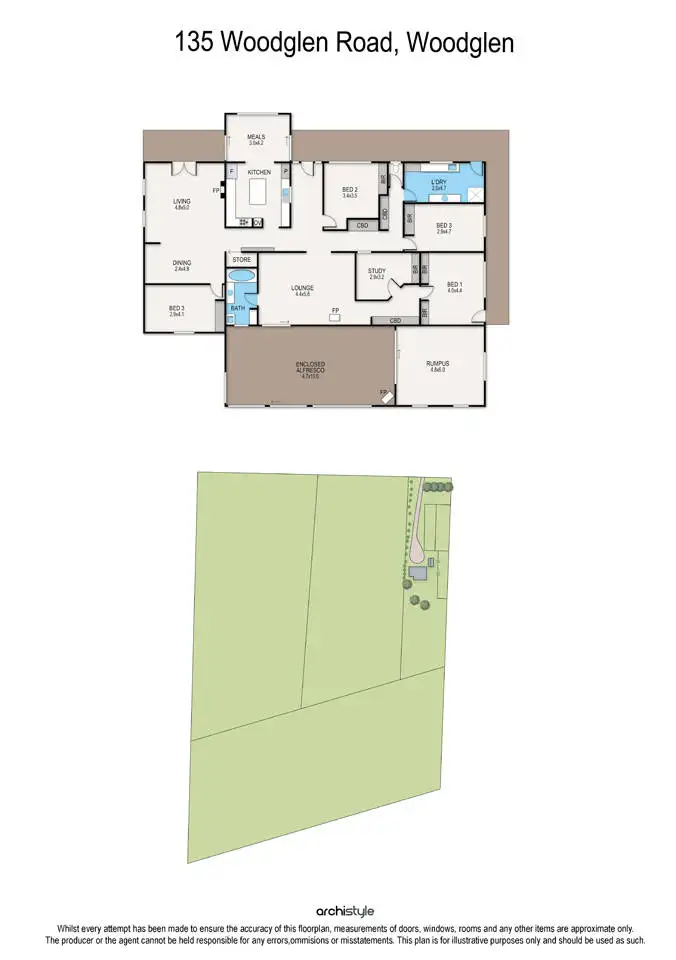 Floorplan of Homely rural property listing, 135 Woodglen Road, Woodglen VIC 3875