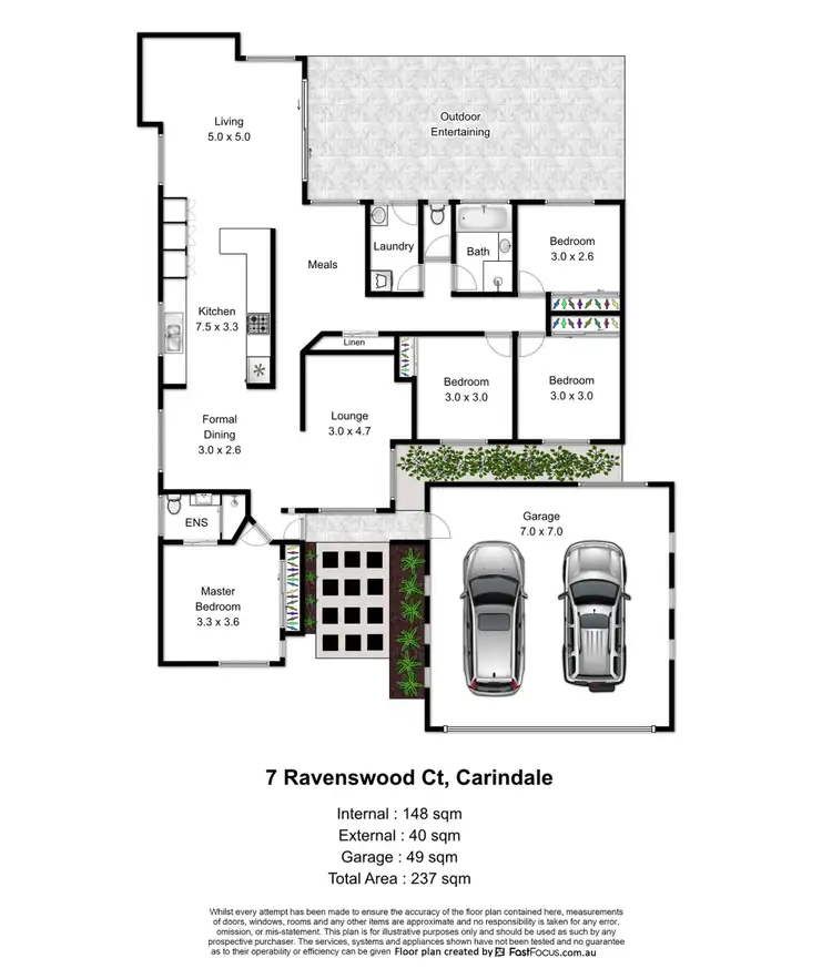 Floorplan of Homely house listing, 7 Ravenswood Court, Carindale QLD 4152