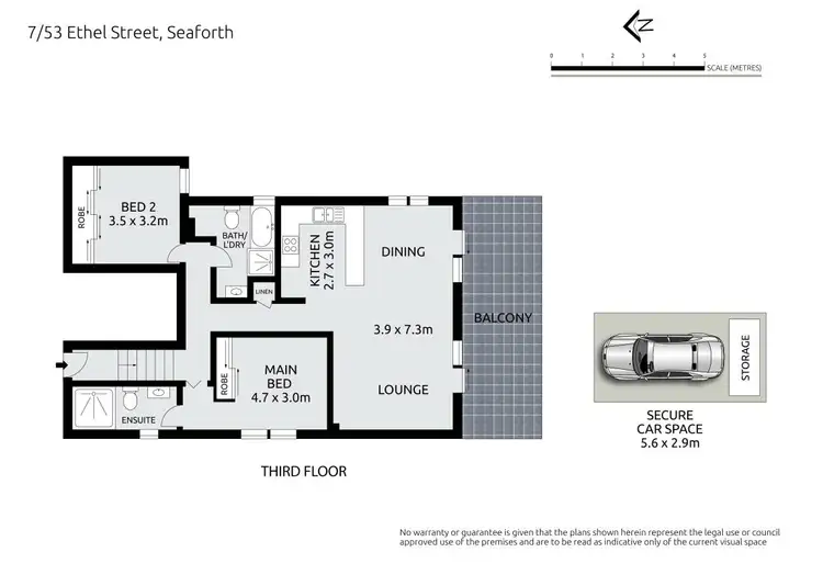 Floorplan of Homely apartment listing, 7/53 Ethel Street, Seaforth NSW 2092