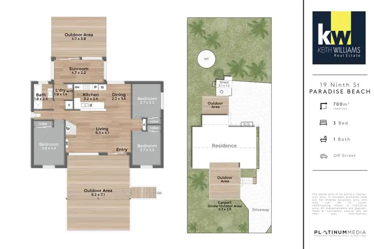 Floorplan of Homely house listing, 19 Ninth Street, Paradise Beach VIC 3851