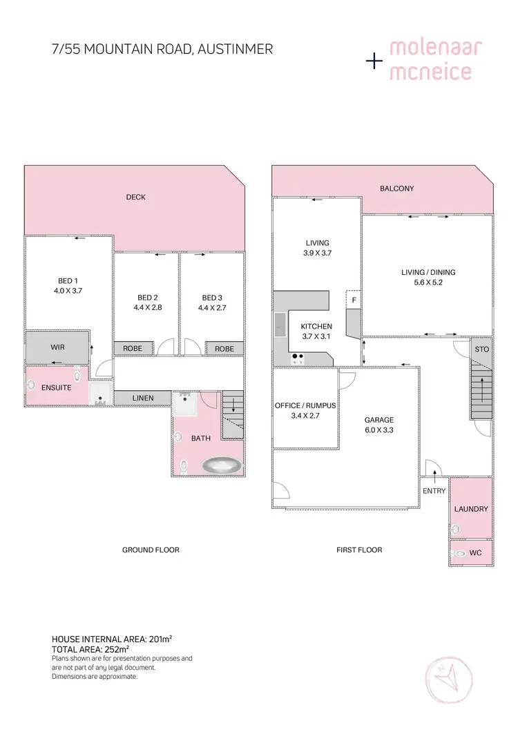 Floorplan of Homely townhouse listing, 7/55 Mountain Road, Austinmer NSW 2515