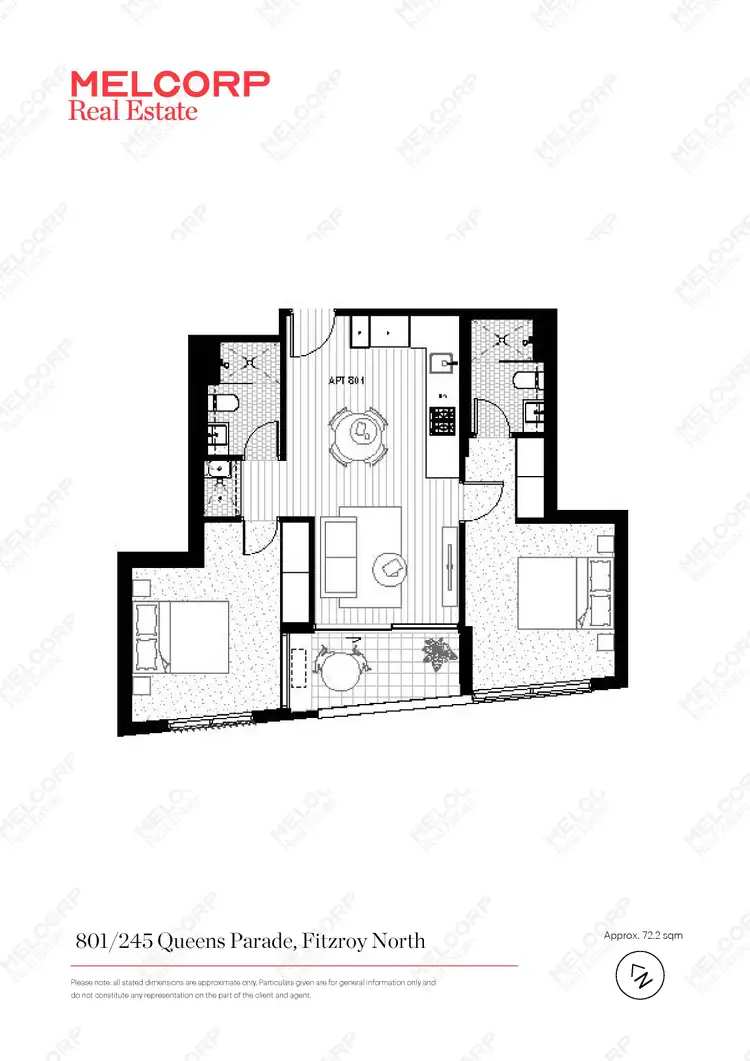 Floorplan of Homely apartment listing, 801/245 Queens Parade, Fitzroy North VIC 3068
