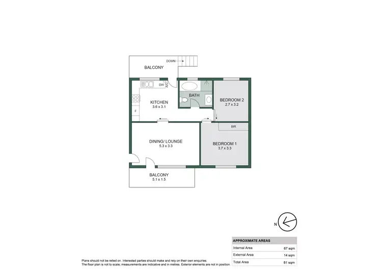 Floorplan of Homely unit listing, 9/14 Byron Street, Glenelg SA 5045