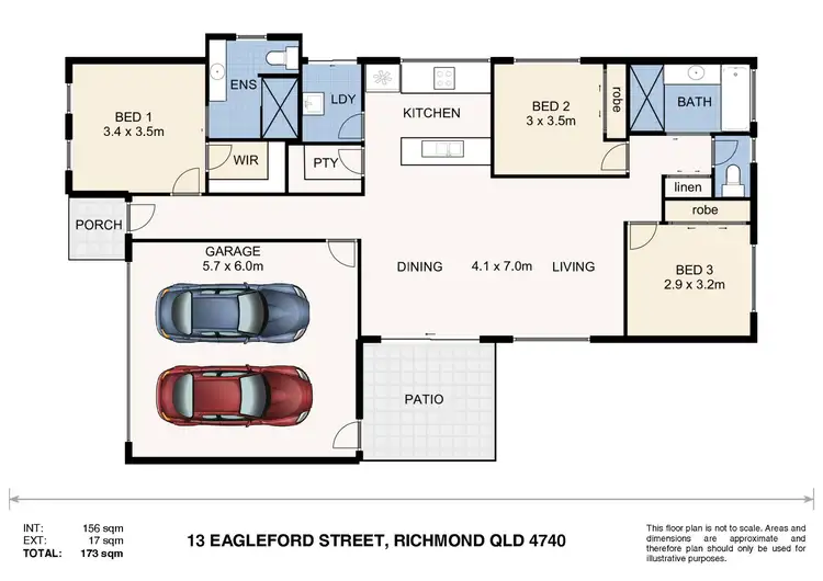 Floorplan of Homely house listing, 13 Eagleford Street, Richmond QLD 4740