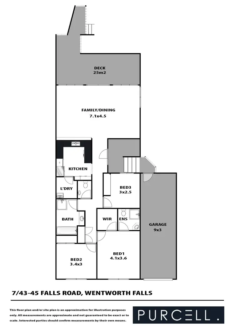 Floorplan of Homely townhouse listing, 7/43-45 Falls Road, Wentworth Falls NSW 2782