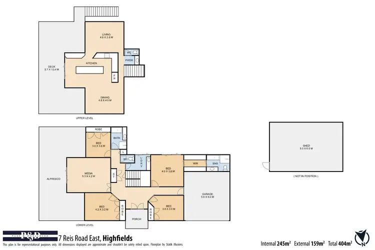 Floorplan of Homely house listing, 7 Reis Road East, Highfields QLD 4352